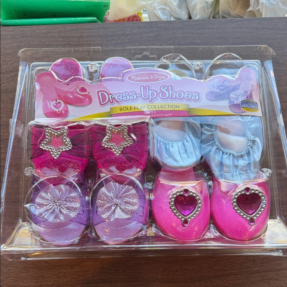 Melissa & Doug Sparkly Dress-Up Shoes Set  NWT 3+